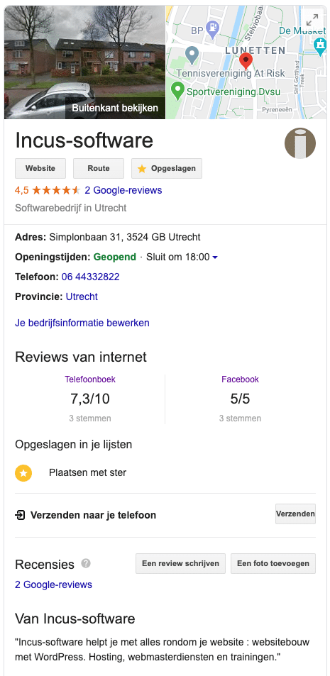 Google Mijn Bedrijf