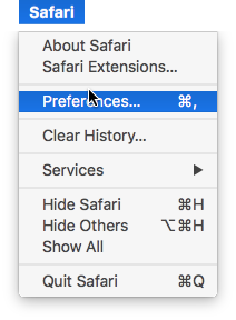 Verwijder cookies in Safari browser