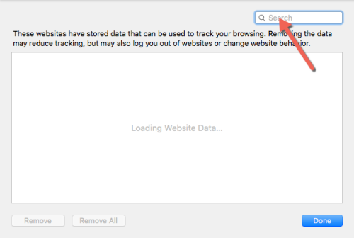 Verwijder cookies in Safari browser