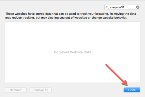 Verwijder cookies in Safari browser